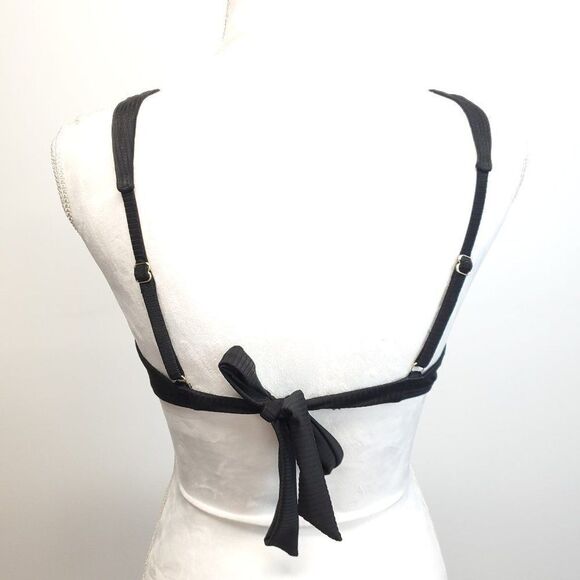 TAHITI Swimwear Jersey Ribbed V-Cut Two Piece Swimsuit NEW Size Large - Picture 4 of 9